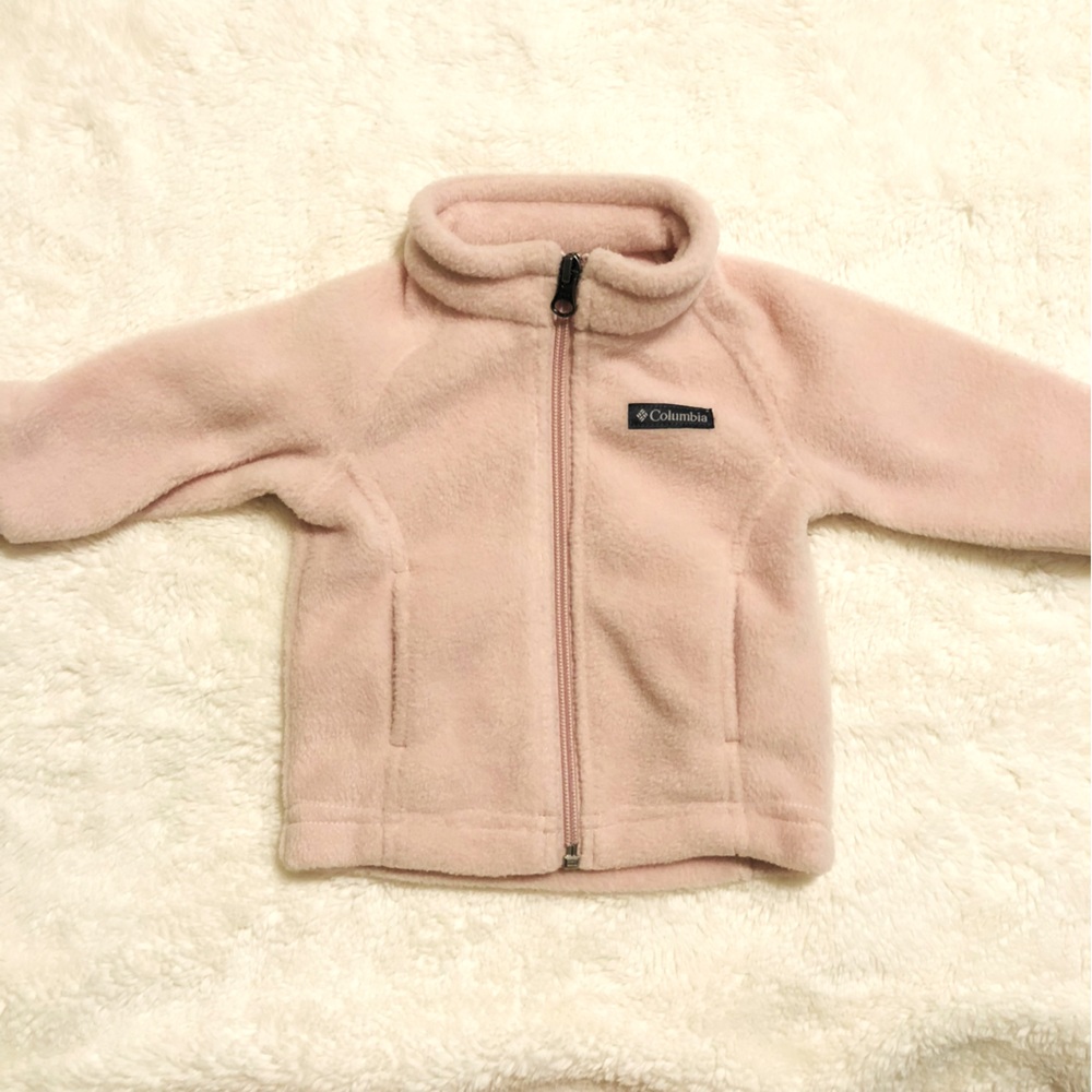 Columbia Baby Girl Fleece Jacket in Pink Sz 3-6 Mo